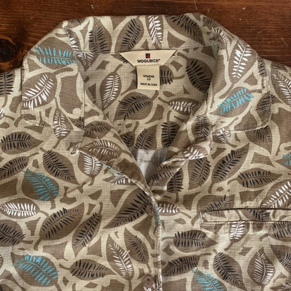 Woolrich Sleeveless Button Down Women's X-Small Silk Cotton Blend Top Blouse EUC - Picture 5 of 10